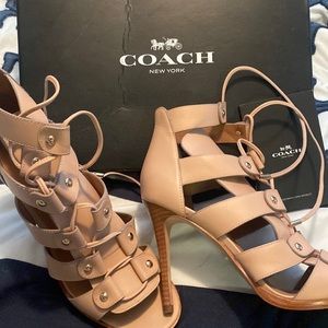 Leslie matte calf beach wood sandal